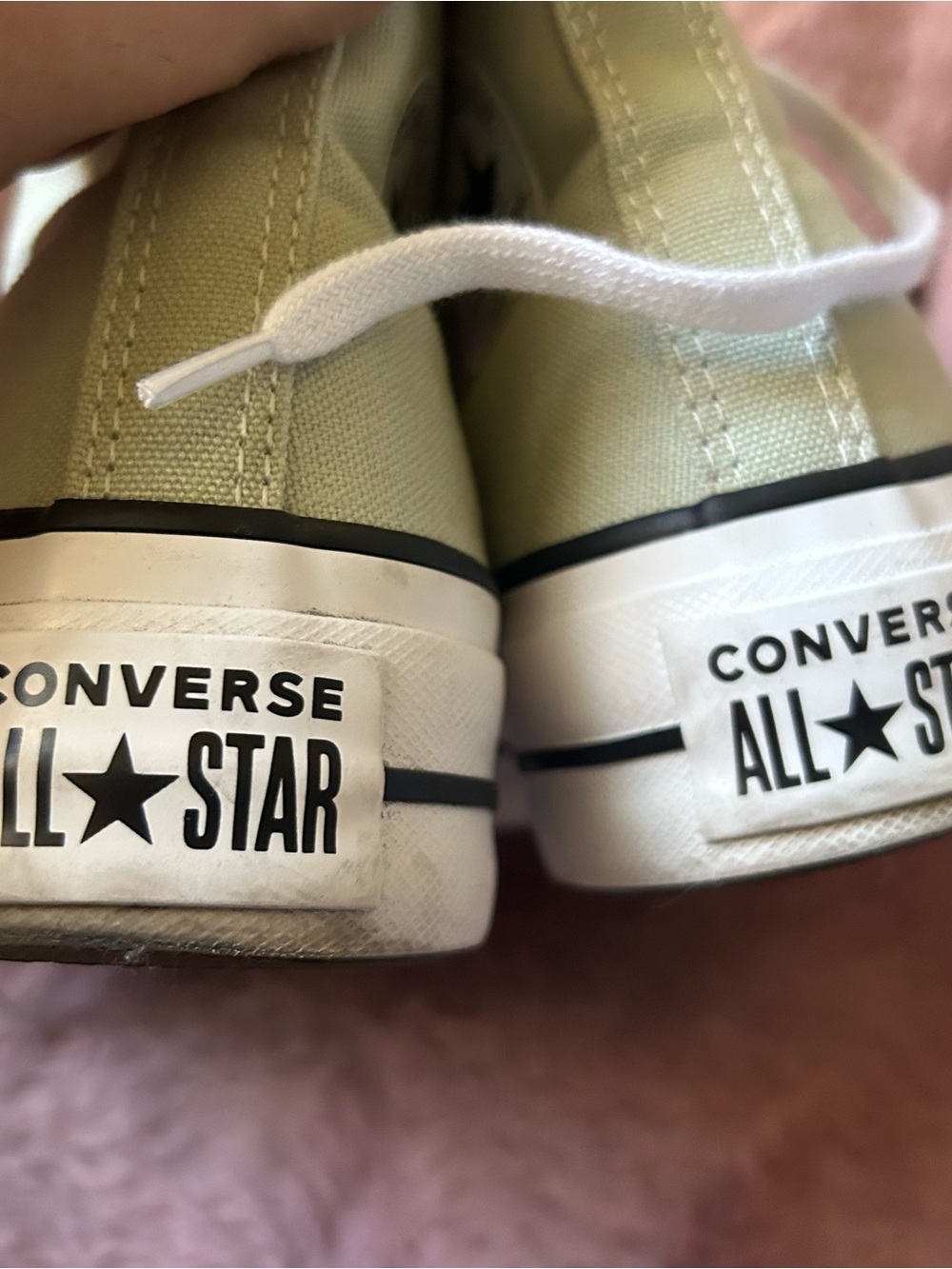 Converse All Star High-Top PLATFORM Sneakers in Sage Green - Picture 4 of 7